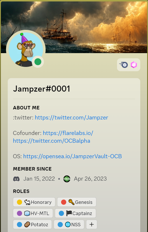 NSS_NFT's tweet photo. 🐐NSS is happy to announce our new Honorary Member, @Jampzer! He is super active in the NFT/Crypto space as well as in the NSS community. Jampzer shares our same vision which is to have a safe and secure server to trade NFTs! We are thrilled to have you in our community!🫡