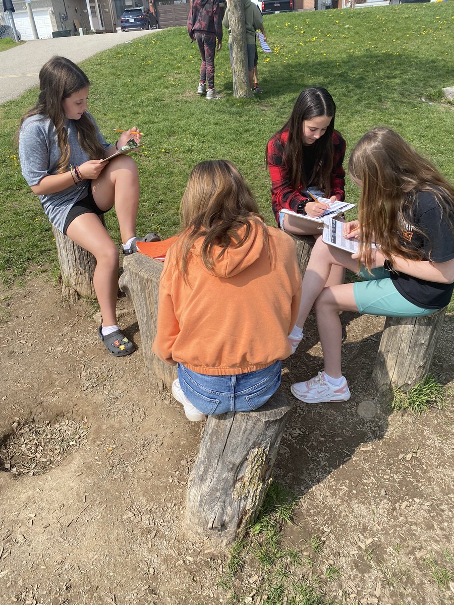 Teach_LearnGrow's tweet photo. A great day to make use of our outdoor learning spaces.  Today these @HSFlames mathematicians are working on fractions in the fresh air. https://t.co/r7F8GOs8Tr