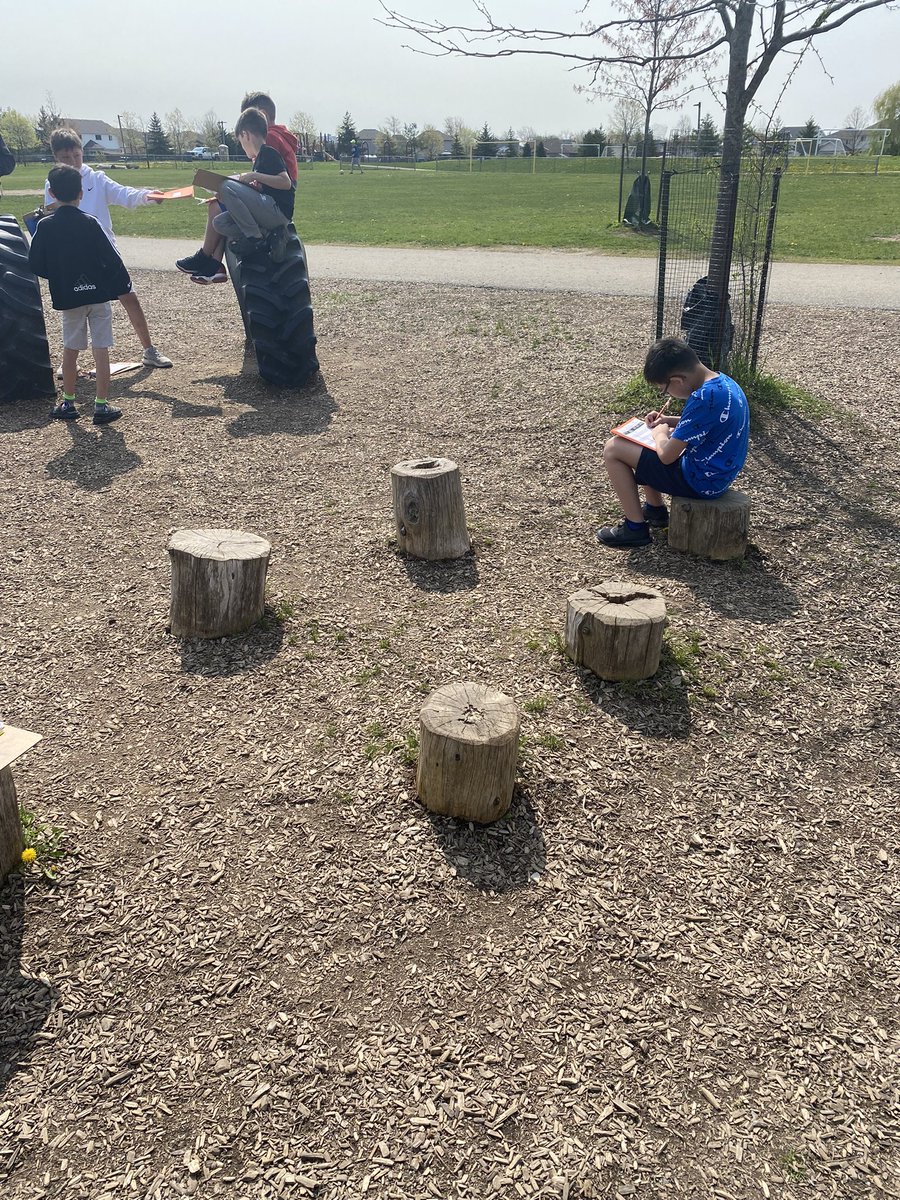 Teach_LearnGrow's tweet photo. A great day to make use of our outdoor learning spaces.  Today these @HSFlames mathematicians are working on fractions in the fresh air. https://t.co/r7F8GOs8Tr