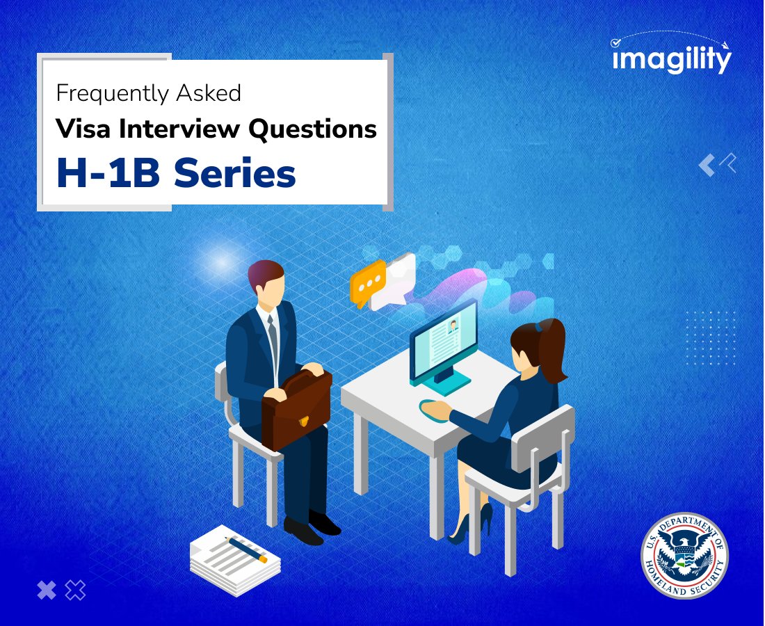 Imagility_co's tweet photo. Unravel the mysteries of the US Visa Interview with our “Visa Interview FAQ – The H-1B series”.  In this series you will find expert guidance on how to respond to  questions asked during the visa interview. 

#h1bvisa #h1bjobs #USAjobs #itjobs #workinginus #h1boppertunities https://t.co/kyffZkgkF7