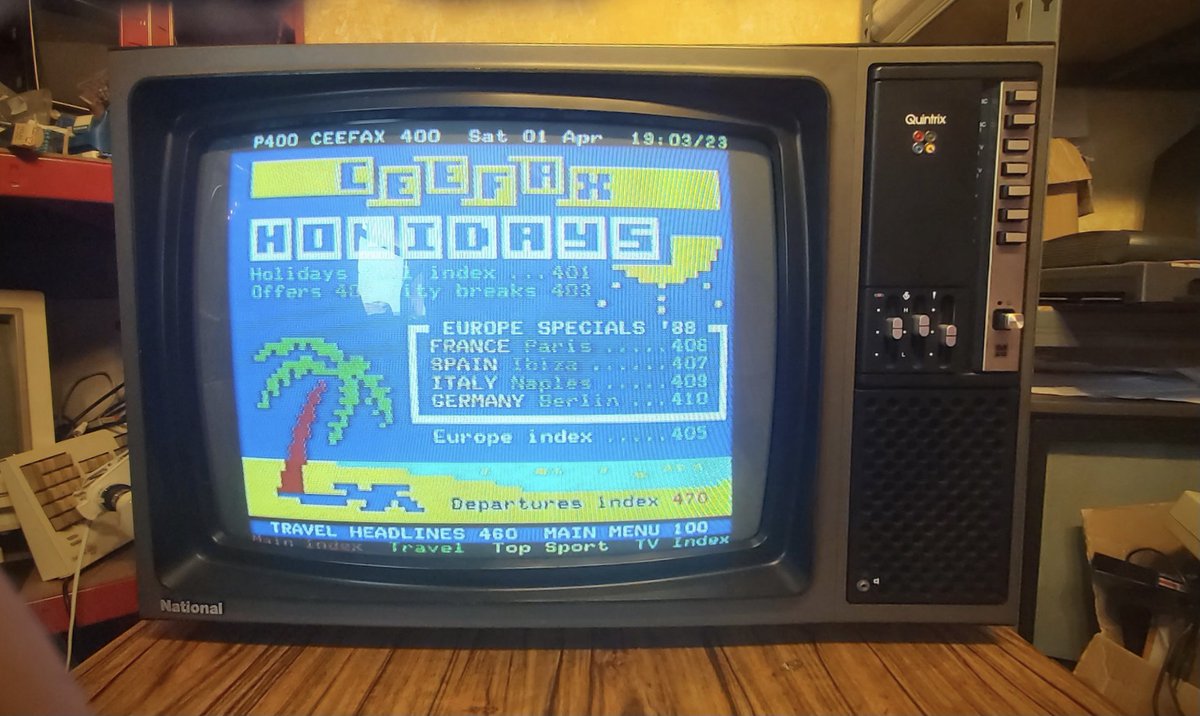 illarterate's tweet photo. ⚠️Teletext Sofa Club is back this Friday, 12 May 2023!
⏰ 7pm UK start as usual.
🗣️ Myself and @TeletextR will be talking about #teletext #folklore.
📠There is #Faxlore and #netlore, so why can’t there be “teletextlore”?
🌐 https://t.co/rh0UoUURPg & https://t.co/zXSQsBr0z4 https://t.co/CCeDdeSc7s