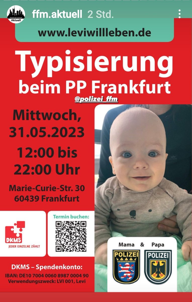 Okka283's tweet photo. #dkms #polizeiffm @Mom_von_PauL https://t.co/oKw4TsfAZw