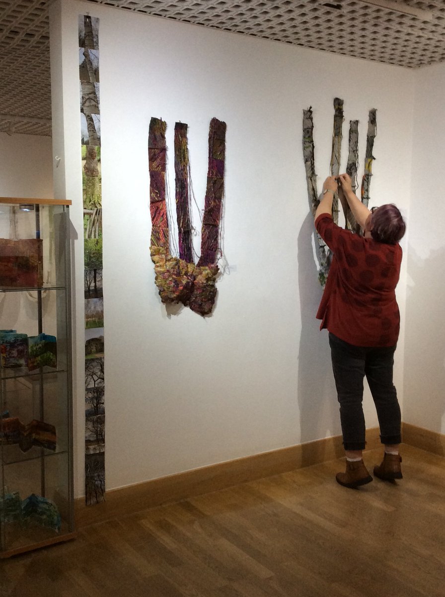 Wow!  Finishing touches from Helen Lane, come along to our preview tonight of 'Walking the Lanes' from 18:00, meet the artist and enjoy the narrative in the accomplished artwork. A collection of textiles not to be missed.