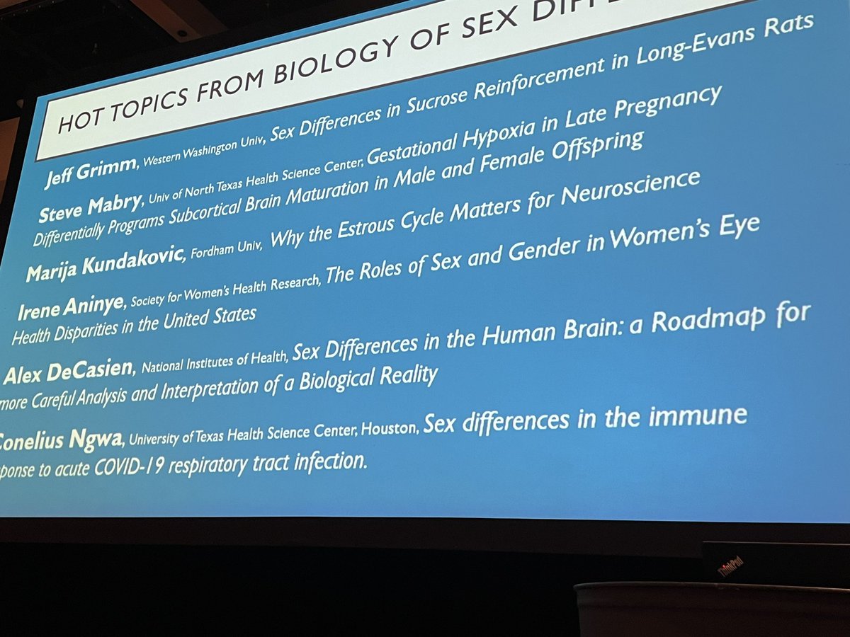 women_neurosci's tweet photo. Exciting hot topics from Biology of Sex Differences #OSSD23 https://t.co/tjbpd74L56