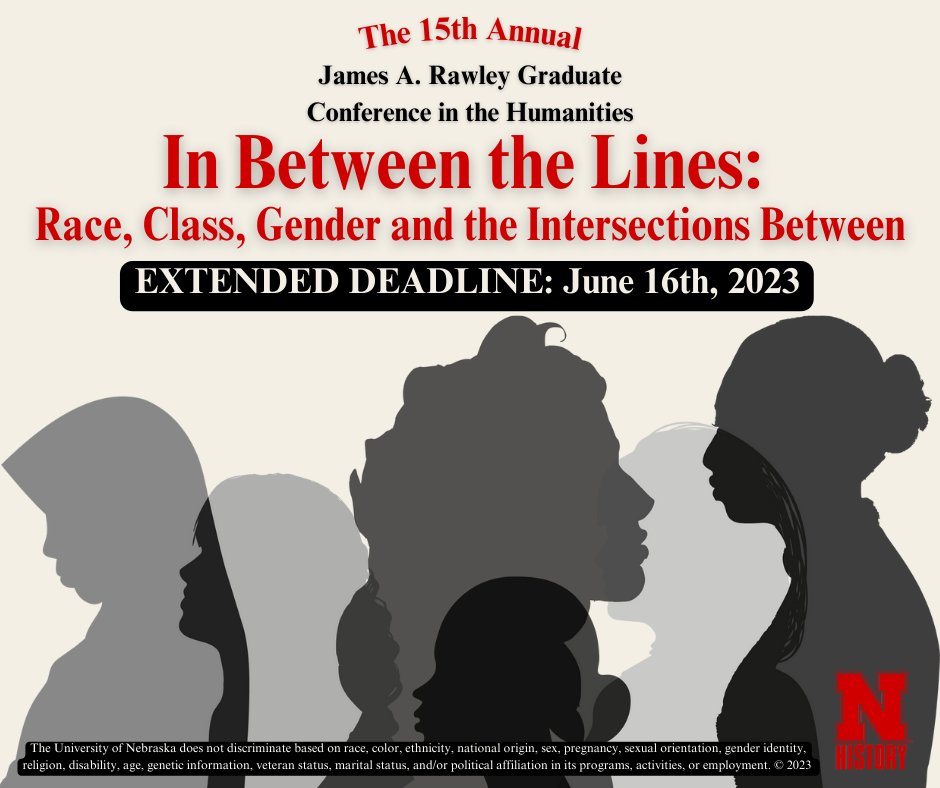 UNL_HGSA's tweet photo. UNL’s HGSA invites students to the 2023 Rawley Conference. 

Applicants are encouraged to interpret this theme as it fits their research in fields across the humanities.

For more information, follow this link: 
https://t.co/Uurgp5Hgtx https://t.co/EXlMsivujW