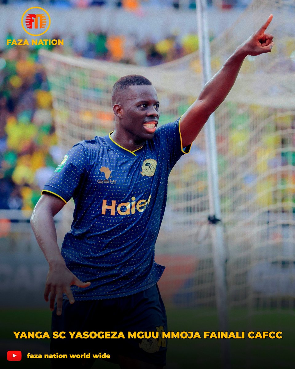 FazaNationTv's tweet photo. Yanga SC wamefanikiwa kusogeza mguu mmoja kwenye fainali ya kombe la Shirikisho Afrika baada ya Ushindi wa 2 - 0 katika mchezo wa kwanza , Mchezo wa marudiano utakapigwa Mei 17, huko Afrika ya Kusini.
#YoungAfricans #AziziKi #Morrisson #YangaSC #CAFCC #FNWW 🌍🌎🌏 https://t.co/o5tb1VK1gM