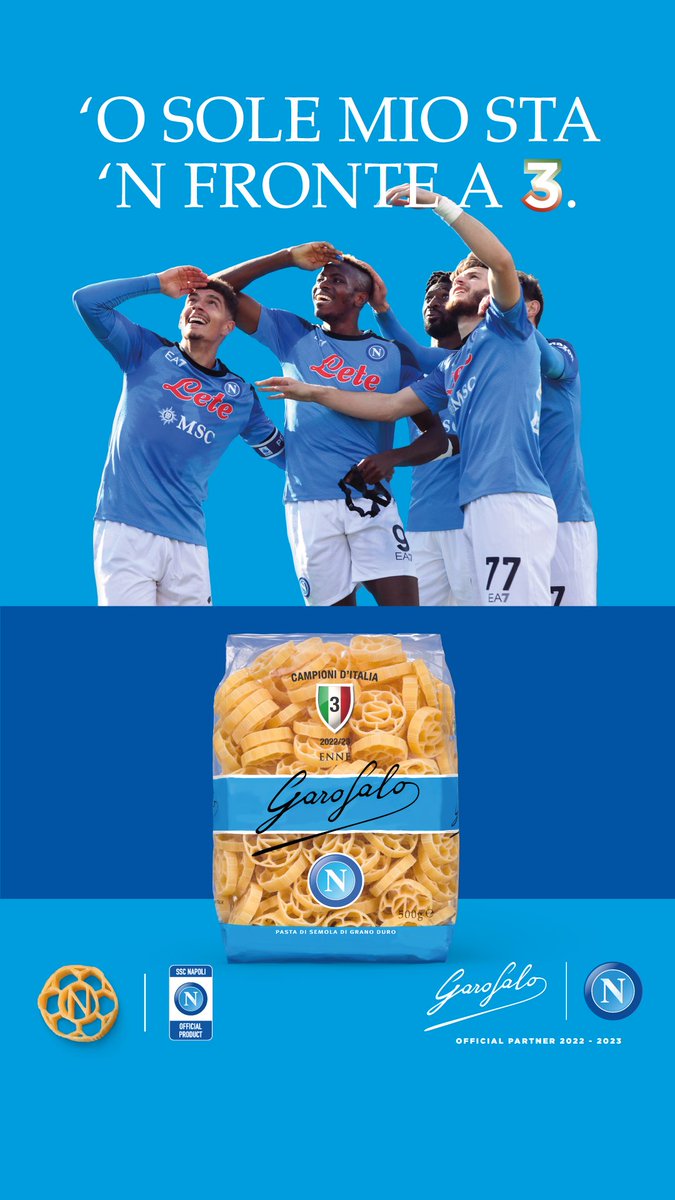 <a href="/sscnapoli/">Official SSC Napoli</a> ragazzi noi vi festeggiamo così ! #pastagarofalo #napul3