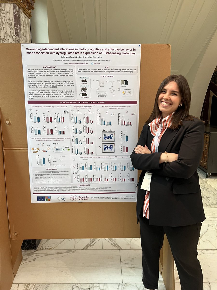 Inés Martínez Sánchez (@msines_) on Twitter photo Wonderful and successful first day at #MMM2023 conference presenting our new data in the role of bacterial #PGN sensing molecules in cognitive #aging as part of the European project <a href="/ITNSmartAge/">ITNSmartAge</a>!🧠 <a href="/HeijtzRochellys/">Rochellys Heijtz</a> <a href="/MindMicrobes/">Mind Mood & Microbes 2025</a> #MSCA #microbiota Wonderful and successful first day at #MMM2023 conference presenting our new data in the role of bacterial #PGN sensing molecules in cognitive #aging as part of the European project <a href="/ITNSmartAge/">ITNSmartAge</a>!🧠 <a href="/HeijtzRochellys/">Rochellys Heijtz</a> <a href="/MindMicrobes/">Mind Mood & Microbes 2025</a> #MSCA #microbiota