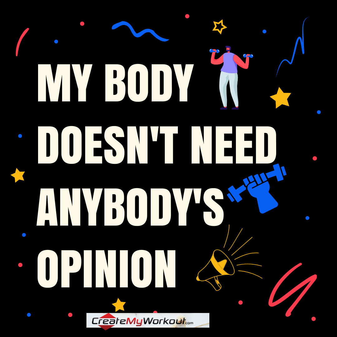 BurnExercises's tweet image. My BODY doesn't need ANYBODY'S opinion.
#workout #getlean #healthandwellness
createmyworkout.com