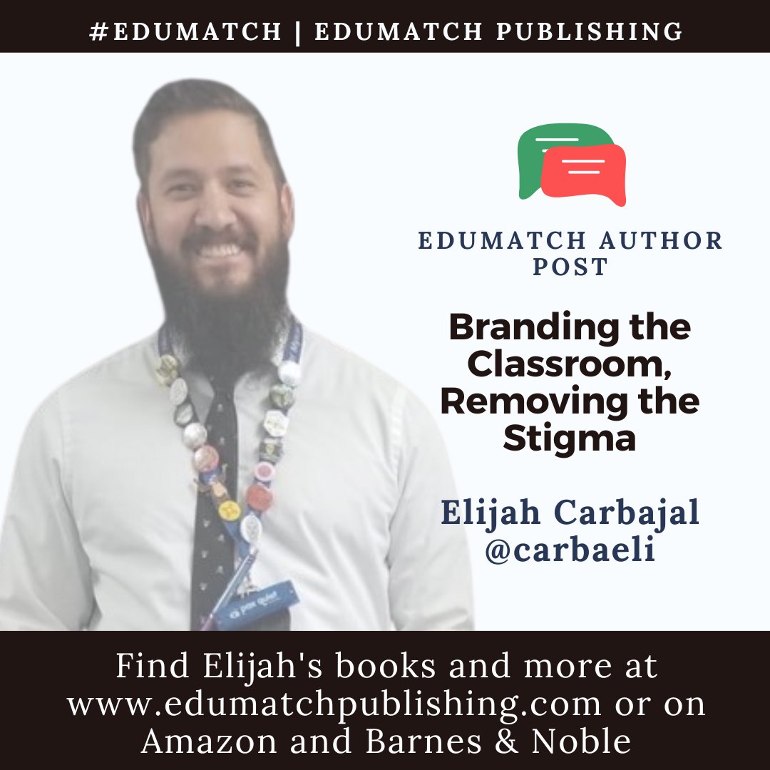 Check out a blog post by our author Elijah Carbajal @carbaeli
Branding the Classroom, Removing the Stigma
edumatch.org/post/branding-…
#APlaceTheyLoveBook #ShutUpAndTeach #Teaching #TeacherTips #education