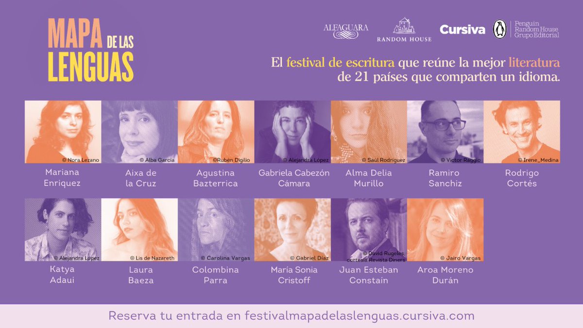 escuelacursiva's tweet photo. ¿Todavía no tienes tu entrada para el Festival Mapa de las Lenguas? ¡El primer festival online de escritura organizado por @AlfaguaraES, @randomhouse y Cursiva está a punto de comenzar!
👉https://t.co/ImoNENS72i https://t.co/JZ9DGyGby4