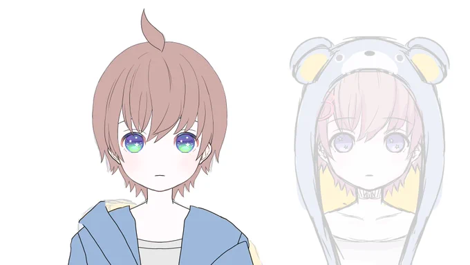 フードかぶってるのが通常装備
