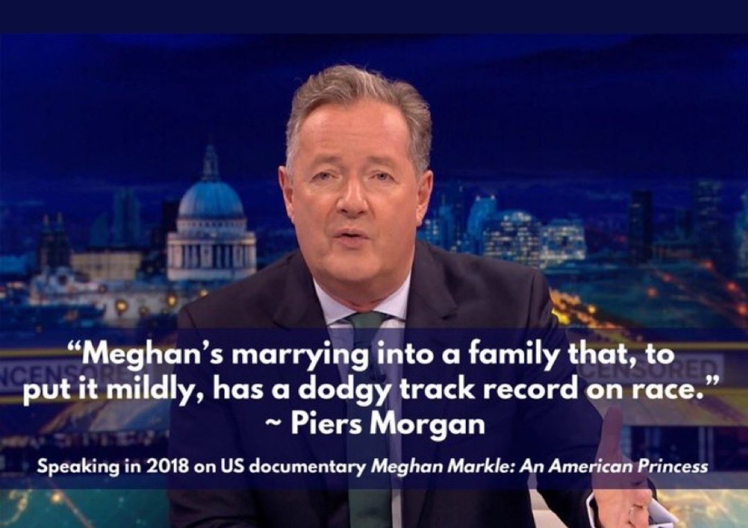 Shannon79053723's tweet photo. If @piersmorgan A.K.A #Low2 loves the Royal Family so much, why did he say this in 2018? https://t.co/U1FgCU3isb