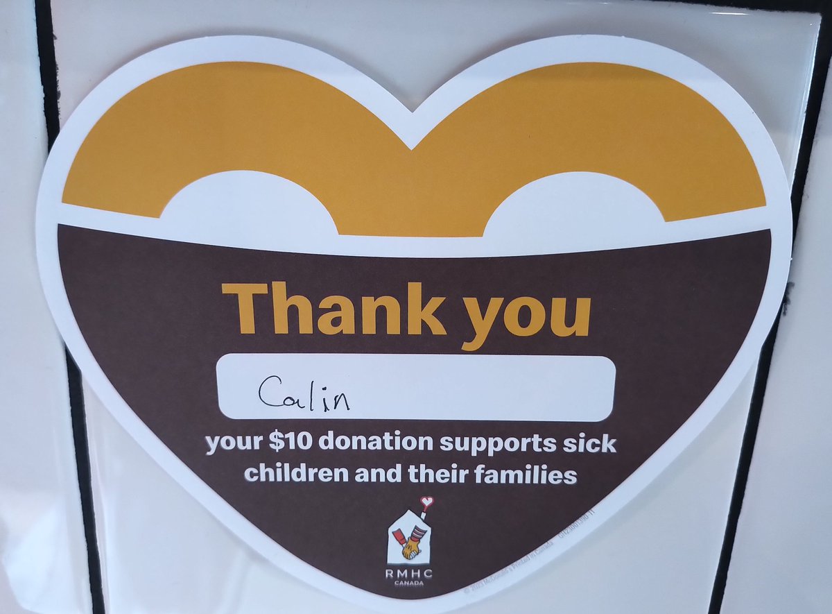 #McHappyDay Just a reminder to all of my Ontario friends, today is McHappy Day! Please support this amazing charity if you can. When my BF's son was born 3 months premature, him and his wife spent time at Ronald McDonald House while Calin was in NICU. He turned 8 in Feb!