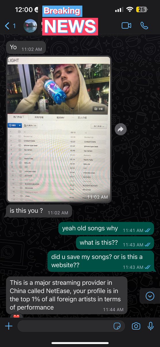 slightbeats's tweet photo. China is stealing our music from the US and making money off of it. 
and apparently im in the top 1% of foreign artists in China… They even have stolen and published songs from my Soundcloud that wouldnt have gotten cleared bc of sample use.

this guy started a website 2 weeks ago called https://t.co/iqLgbS47Jm to help artists outside of china claim and monetize their stolen music from Chinese streaming services like https://t.co/hNvwaUxH7v