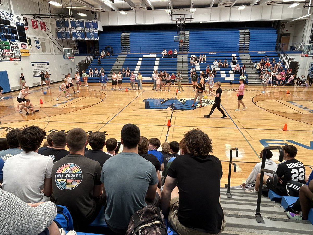Student Council sponsored a dodgeball tournament during W Hour <a href="/OshkoshWestHigh/">Oshkosh West High School Athletics</a>. Great competition and sportsmanship, Wildcats!