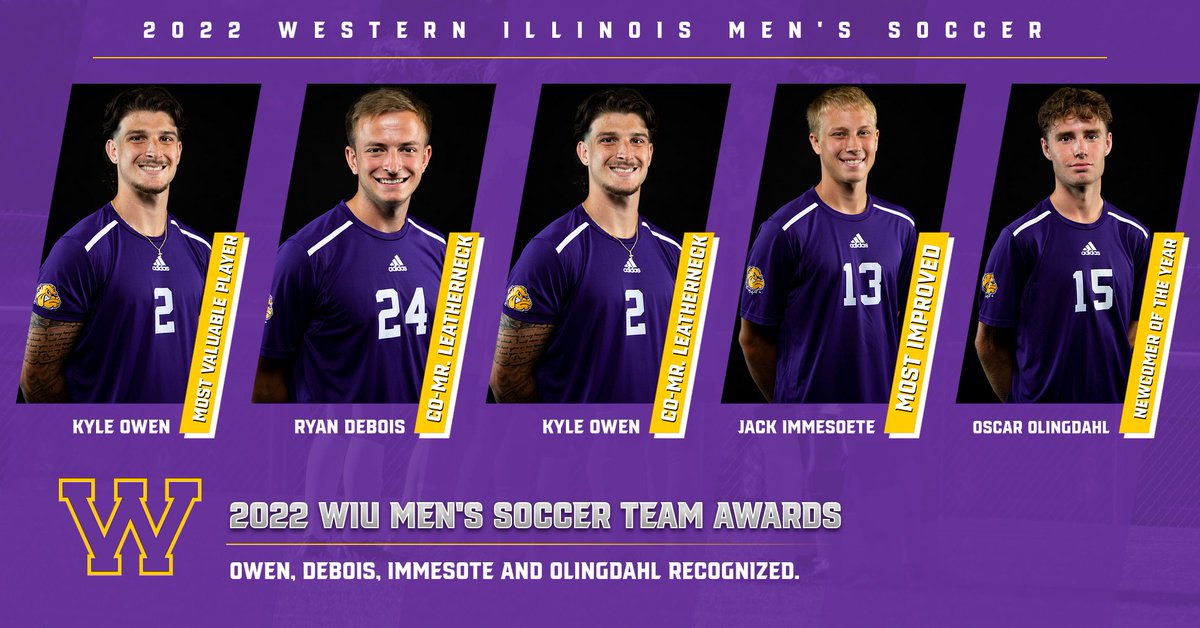 Meet your 2022-23 WIU Men's Soccer Team Award winners‼️ All four of these guys embody what it means to be a Leatherneck and we're proud of all their accomplishments💪 📰: bit.ly/44GxZmC