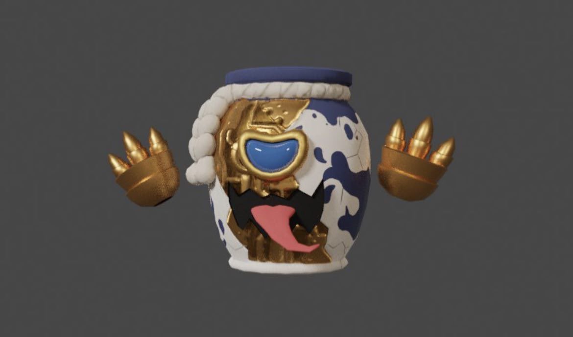 FistOfYokai's tweet photo. Ready for the new guy?

I present to you #indiegame,  the Kameosa!🏺

Kameosa is a possessed old jar #yokai, 👹 usually containing sake or water that will never run out!

Do you like it?
