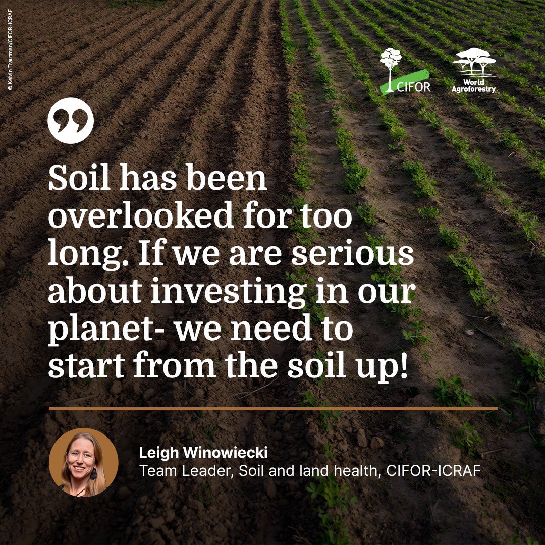 What happens belowground supports life aboveground. If underground #biodiversity is threatened, the important functions that soil performs are also threatened.

'If we are serious about investing in our planet- we need to start from the soil up!' @lawinowiecki

 #SaveSoil