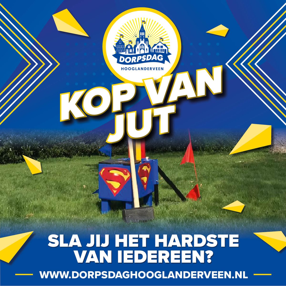 💪💪 Sterke mannen en vrouwen van Hooglanderveen en omstreken: De Kop van Jut komt naar de Dorpsdag op 24 juni 🤛🤜 Denk jij dat jij het hardste kunt slaan? Kom dan naar deze activiteit en laat zien wat je kunt! 💯

#DorpsdagHooglanderveen #KopvanJut #SterkeMannen #SterkeVrouwen