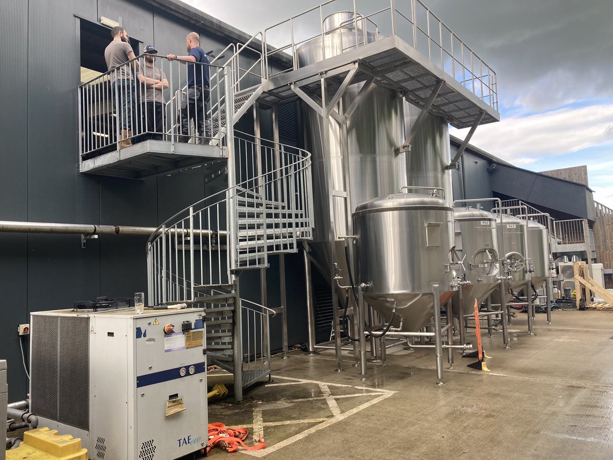 WesterhamBrew's tweet photo. Brewing team have their first production meeting by our new @SSVLimited fermenters. What shall we put in here first? Helles Belles? https://t.co/MF7lLR6pab