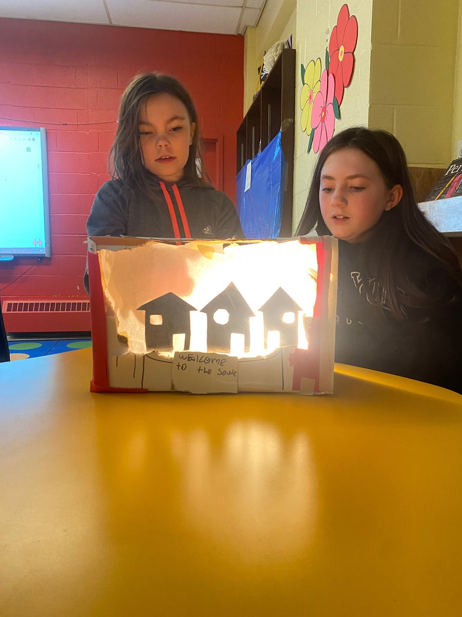 Shadow box puppet shows with Ms. Coleman in Maker-space #storytelling #funactivity