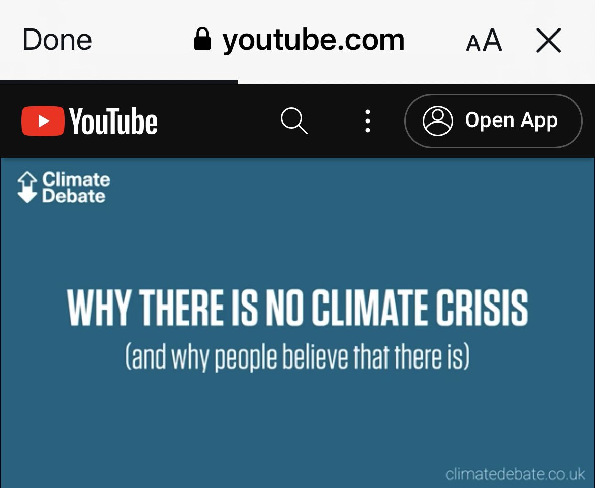 JuliaHB1's tweet photo. Why there is no "climate crisis" - but why so many people believe there IS. 

A brilliant (and short) video by @ClimateDebateUK explains. Worth showing to you kids as an alternative to the climate propaganda they get all day at school.
Click ➡️ https://t.co/5T7Xs6wATS https://t.co/dYNQ1p4KeC