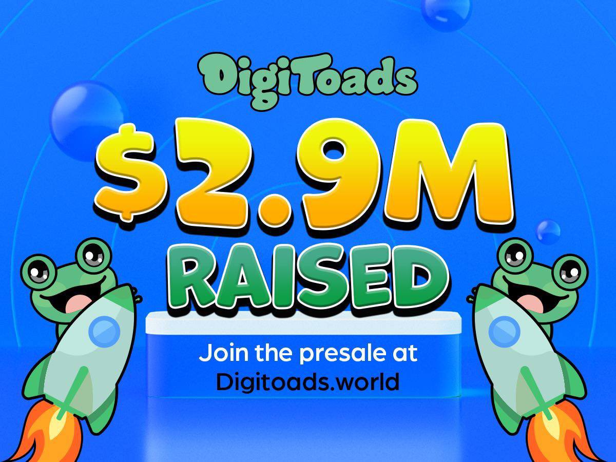 Digitoadsworld's tweet photo. 📢
We’ve passed $2.9M!  📈

Let’s keep keep it going ! 📣

‼️🚨‼️ The Swamp Keeps Getting Greener! 🐸

$TOADS We Are The Future &amp; Together We’re Going To Go To The Top ‼️

#crypto #memecoin #digitoads #presale https://t.co/juLH4zLuLI