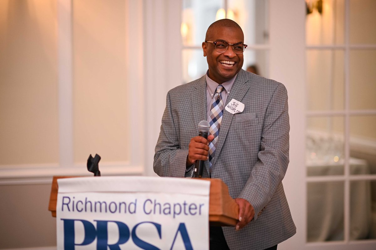 PRSARVA's tweet photo. PRSA Richmond is so honored to announce Jeff Wilson, APR as the 2023 Excellence in PR Award Winner.
"Jeff gets the big picture. He is mission-driven and a strategic thinker about the organizations with which he is involved. We are beyond grateful for Jeff Wilson!" https://t.co/8PtEyKBWgJ