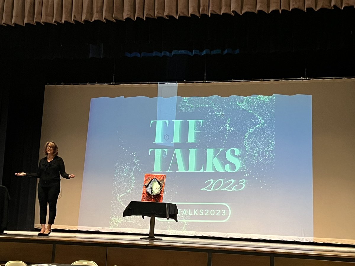 m_drez's tweet photo. #TIFTalks23 speaker @MargieWright_ taking everyone on a journey through the arts. “Stories from the Kiln Room” sharing the power of one teacher’s “I see you” message and the impact it can have on creation and self discovery. https://t.co/WYgayZDXKp
