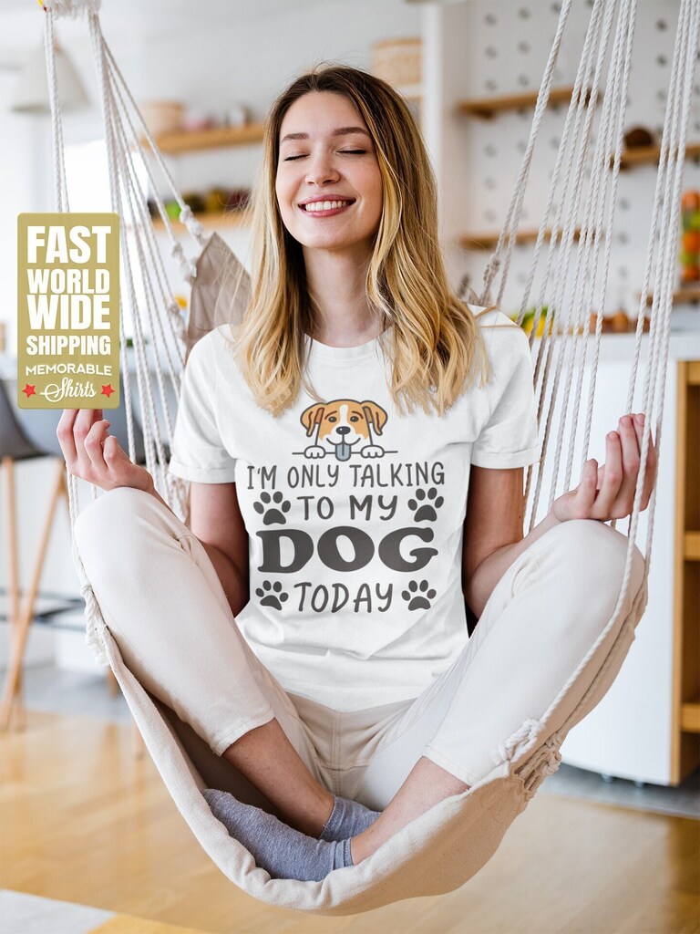 I'm talking to my pup today and I'm loving it! Get this funny and stylish Dog Mom Shirt with 30% OFF now! It's perfect for all the dog lovers out there. Plus, the printing quality is top notch! #dogloversgift #dogmomshirt #dogmamatee #funnydogshirt #dogmomgift #petlovertee #…