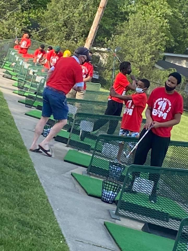 greatnessnu's tweet photo. Building Better Men with our young men learning to play golf! 🏌🏽 #ourboyscount #amongstgreatness #buildingbettermenorg https://t.co/gQS16UdFjy