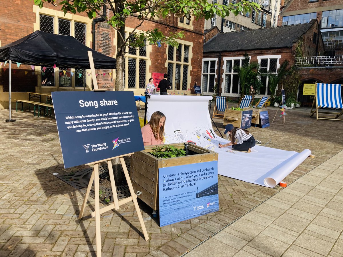 the_young_fdn's tweet photo. And we’re off! The sun is shining on the #CommunityTuneIn @ToynbeeHall. Join us and @Spiritof2012 for a celebration of music and song. https://t.co/7RemGMZ8rN