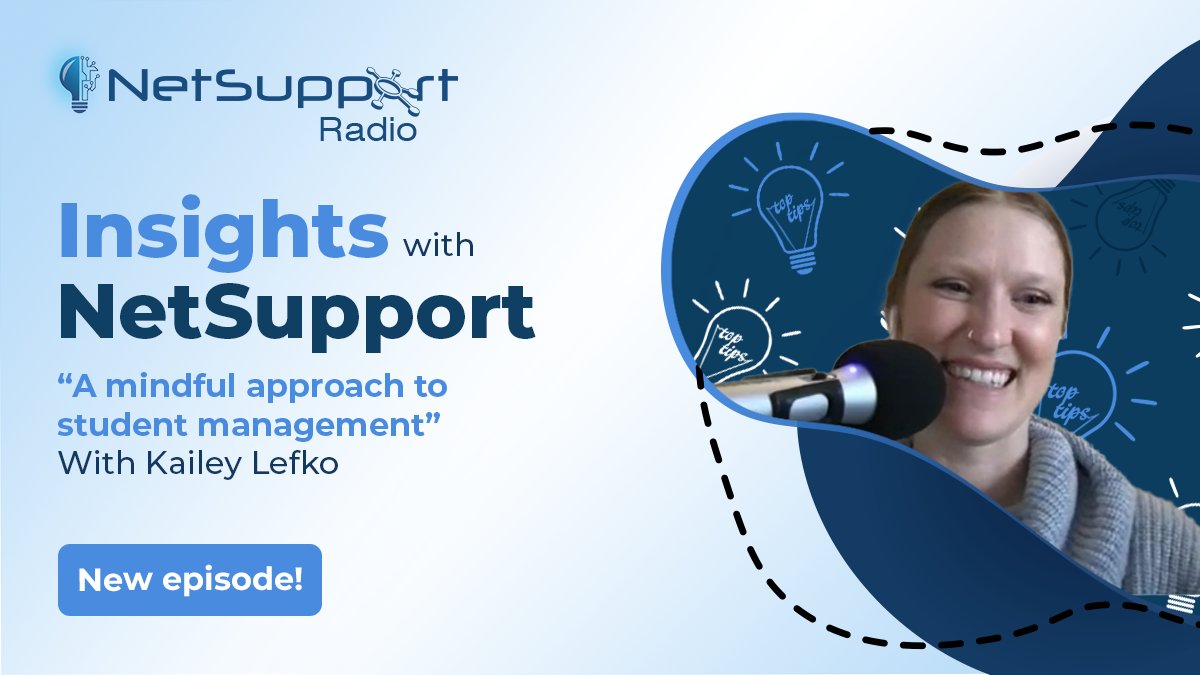Kailey Lefko from <a href="/Educalme/">Educalme</a> joined @AlKinglsey_Edu on this episode of Insights with NetSupport to discuss topics such as mindful approaches to student management, social-emotional learning, plus much more. Check it out mvnt.us/m1406268

#Mindfulness #StudentWellbeing