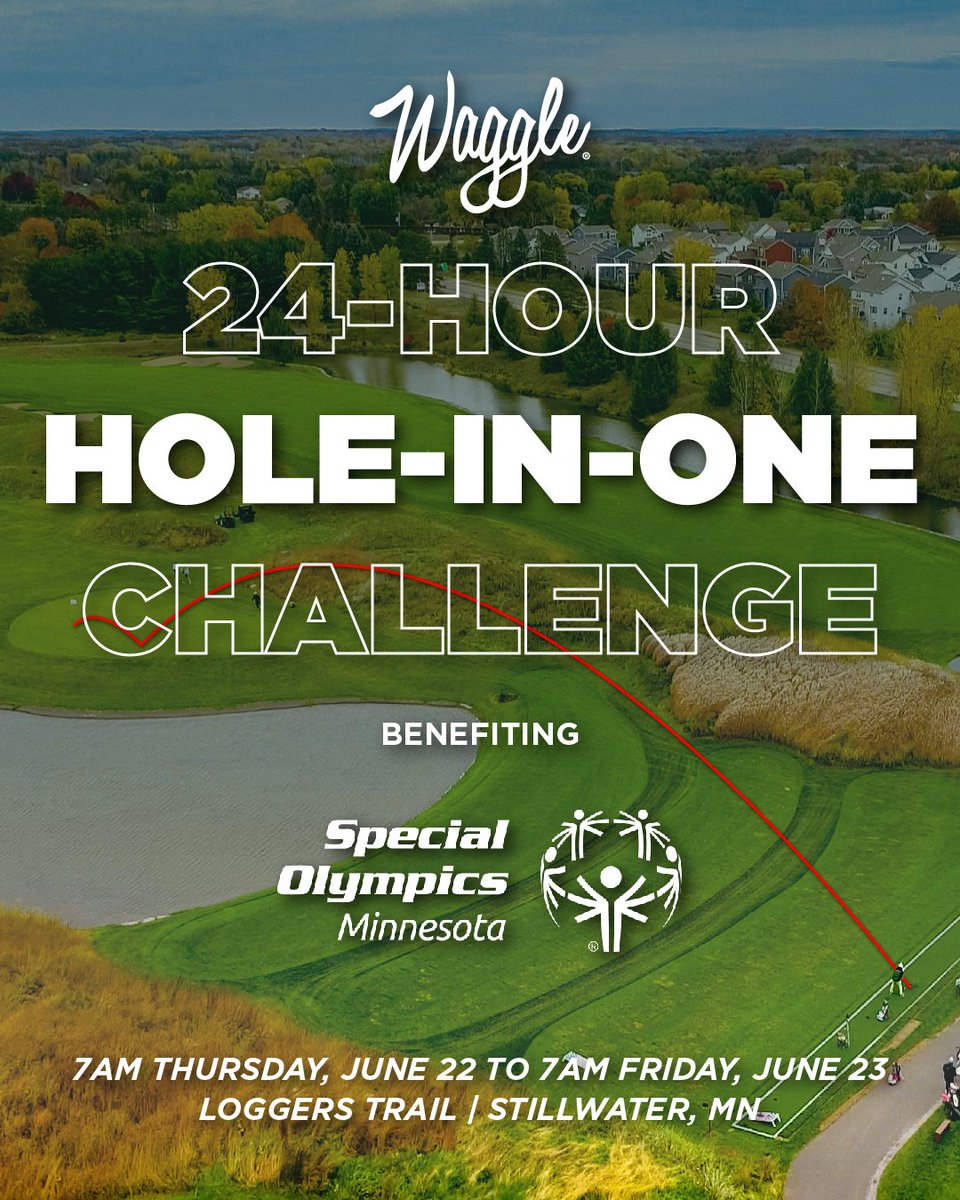 getyourwaggleon's tweet photo. Oh you know we’re doing this again… Bay registration for our 2nd Annual 24-Hour Hole-In-One Challenge is now open! Same course, same amazing cause, same epic prizes. Just bigger, better and double the temperature [and daylight] #WaggleChallenge

Info: https://t.co/7If1bzdcnV https://t.co/FrI7dwh4wf