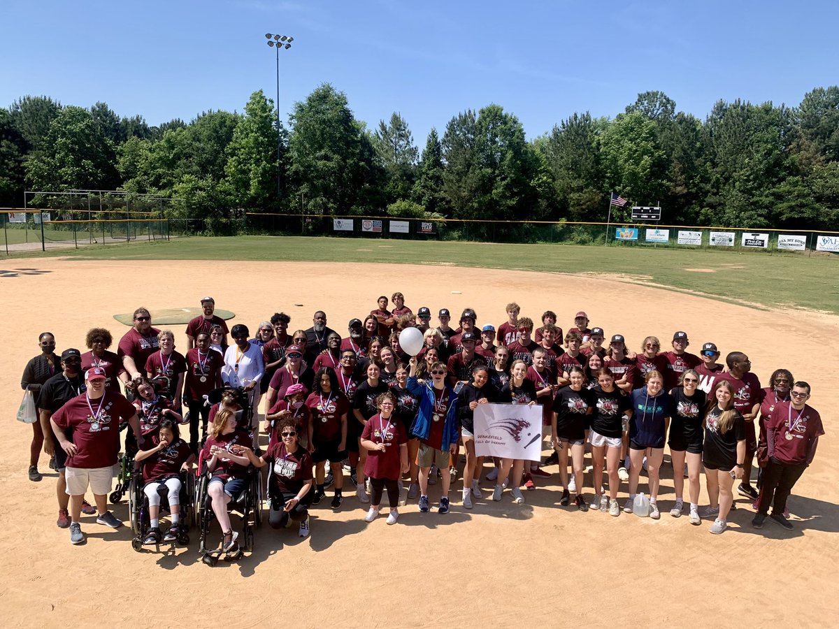 Softball and Baseball teams supporting at Field of Dreams today!