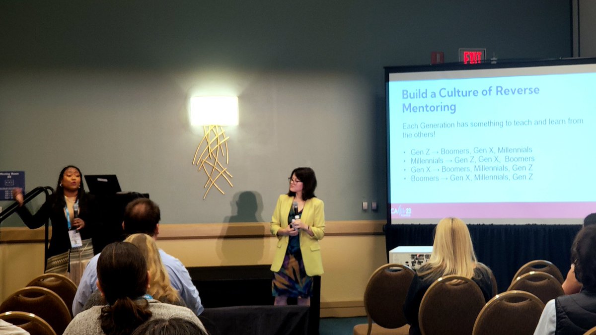 betsyharmse's tweet photo. "Let's create a culture of Reverse Mentoring!" Every generation has value to add and share with colleagues! @oxyGENerg this is an opportunity for us to do something different in the mentoring space! @CAHRconference @maddyapps #oxyGENerg #CAHR23 https://t.co/RU99zCl41y