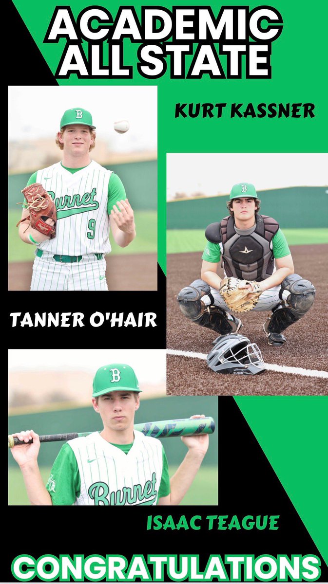 Congratulations to the 3 young men for making THSCA. Academic All-State Team.