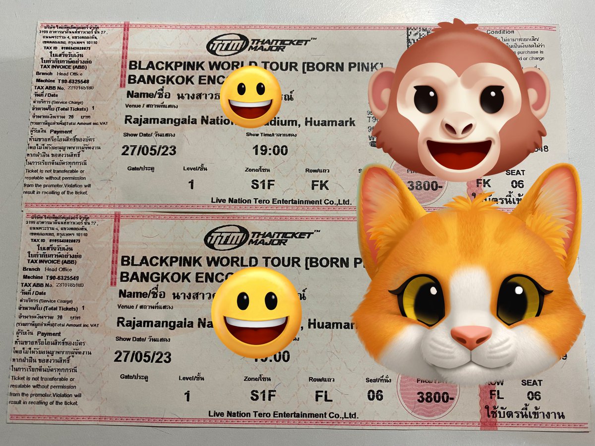 12Tunktunk's tweet photo. ปล่อยบัตรคอนblackpink 2 ใบค่ะ เนื่องจากมีธุระ ไปไม่ได้จริงๆ ราคาต่อรองได้นะคะ อยากปล่อยมาก ใครปล่อยต่อได้ เดี๋ยวให้ค่าปล่อยค่ะ
#ตลาดนัดเกาหลี  
#ตลาดนัดblackpink 
#BLACKPINK_BORNPINKENCORE 
#BLACKPINK 
#BLACKPINKinbkk 
#BLACKPINK_WORLDTOUR 
#BLACKPINK_BORNPINK 
#LISA https://t.co/spJMihsyNz