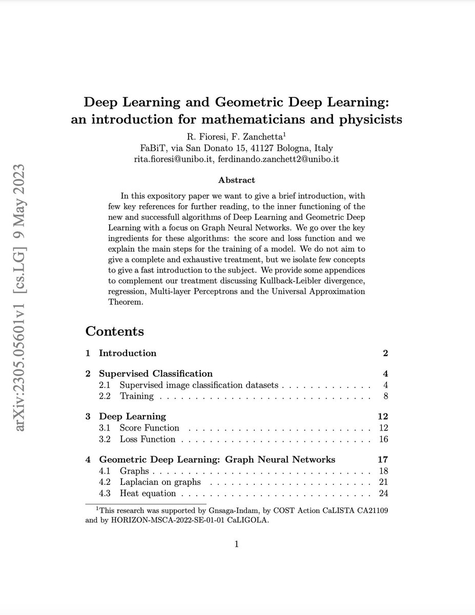 Montreal_IA's tweet image. Deep Learning and Geometric Deep Learning: an introduction for mathematicians and physicists
R. Fioresi, F. Zanchetta : arxiv.org/abs/2305.05601
#ArtificialIntelligence #DeepLearning #GeometricDeepLearning