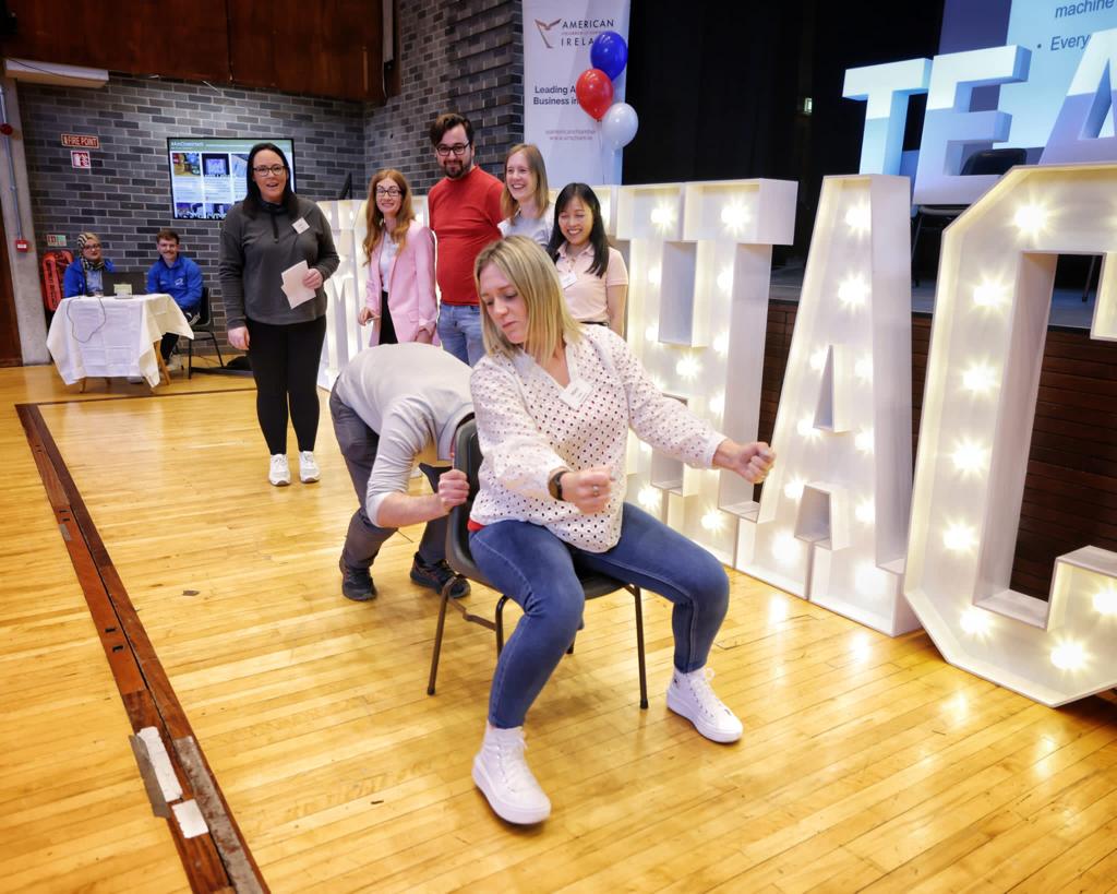 AmericanChamber's tweet photo. @EmergeneticsEU are encouraging our #AmChamHackers to get to know each other better with some #icebreakers 
@BusinessDCU 
@Accenture_Irl 
@Medtronic 
@Microsoftirl https://t.co/2Y5dErn4ZV