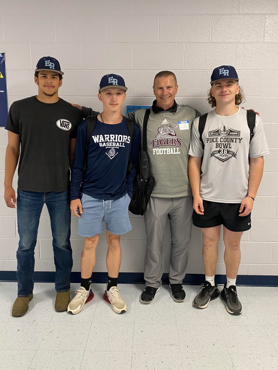 Thanks coach Ford and Campbellsville University for stopping by for a visit with a few of our players yesterday. It is a great time to be a Warrior!