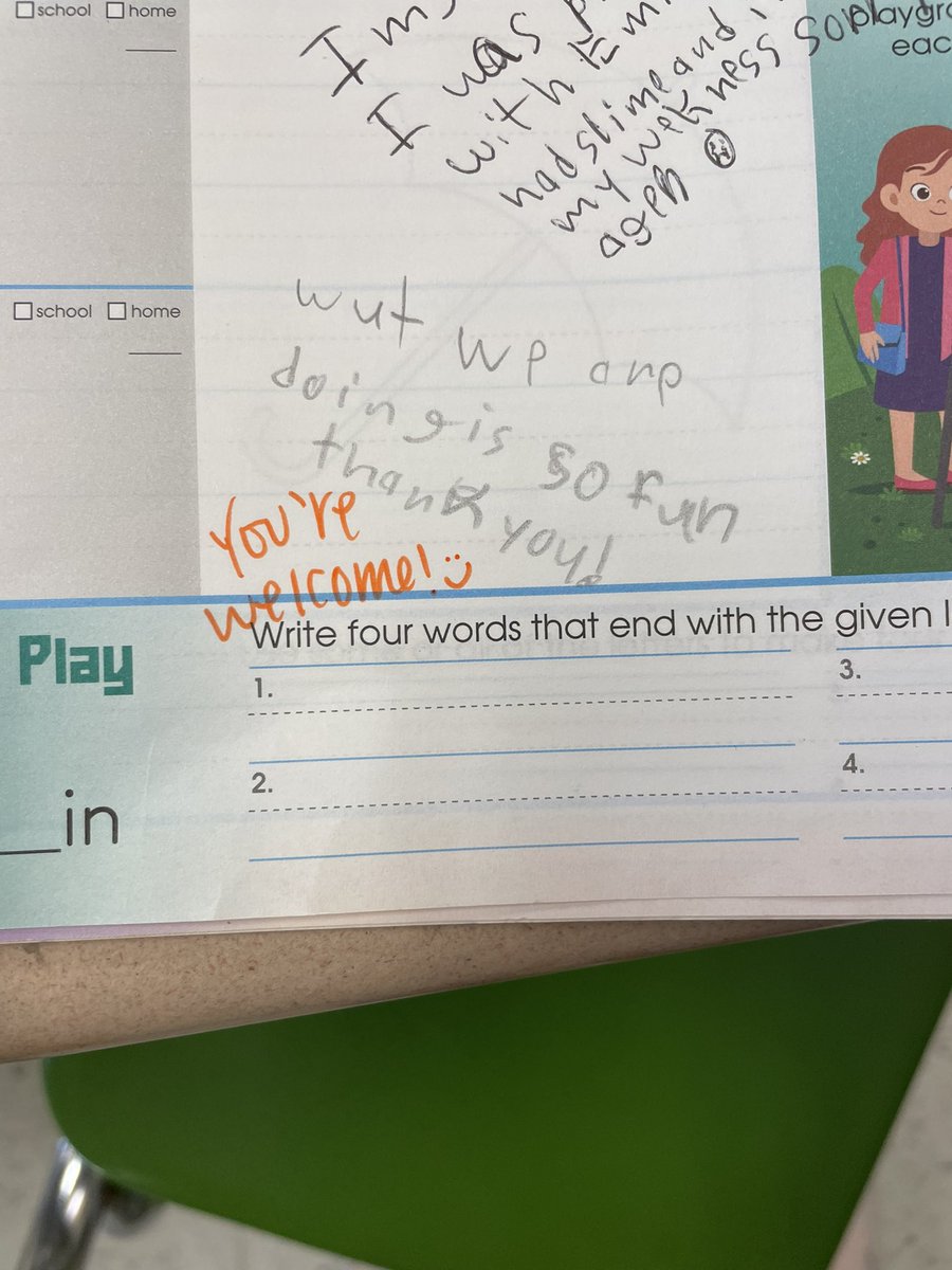 After teaching 2nd grade this semester, my favorite memory was creating a 50 states research project. Each student picked their own state, filled out a research packet, and created a booklet to share with the class. One student left me this note in her planner 🥹