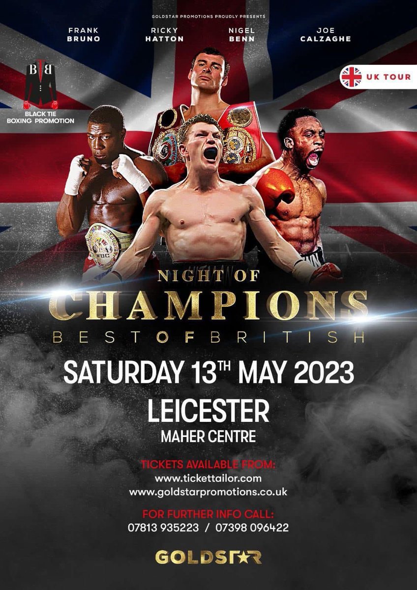 SabrasRadio's tweet image. Exclusive Q&amp;amp;A tickets @KASHKUMAR @frankbrunoboxer @HitmanHatton @JoeCalzagheCBE #nigelbenn 🥊🥊