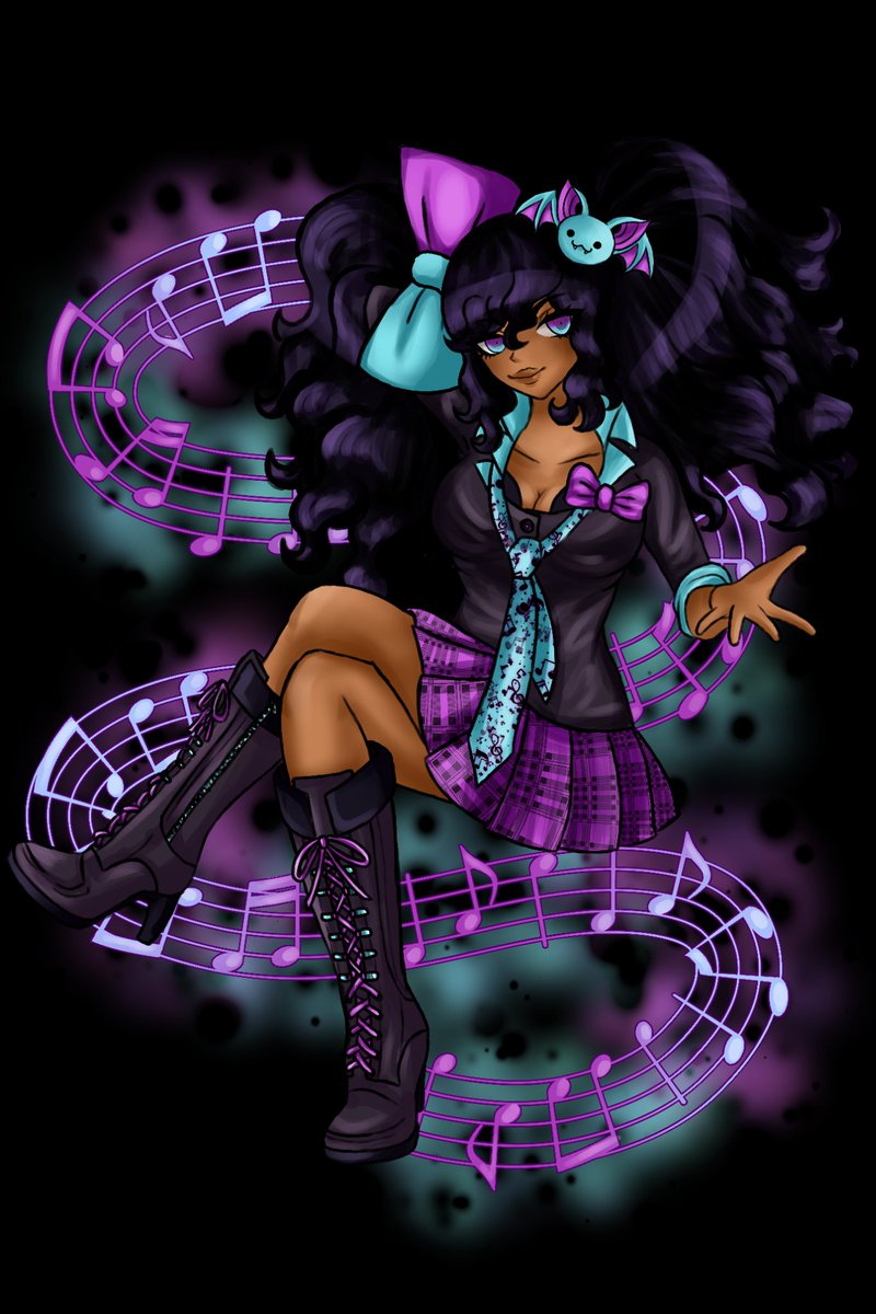 _Vexandra_'s tweet photo. Art gift as Junko from my dear friend @PixelVixi 🩵💜 She's an amazing voice actor and artist please check her out! 🙌 #art #ArtistOnTwitter #danganronpa https://t.co/FbX8MPcYgg