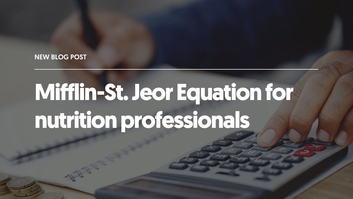 Ready to take your expertise to the next level? Check out this article by Nutrium on the Mifflin St. Jeor equation for nutrition professionals! 🤓💪 

Discover the science behind calculating daily caloric needs and how it can help you create meal plans: bit.ly/3ptAYPl