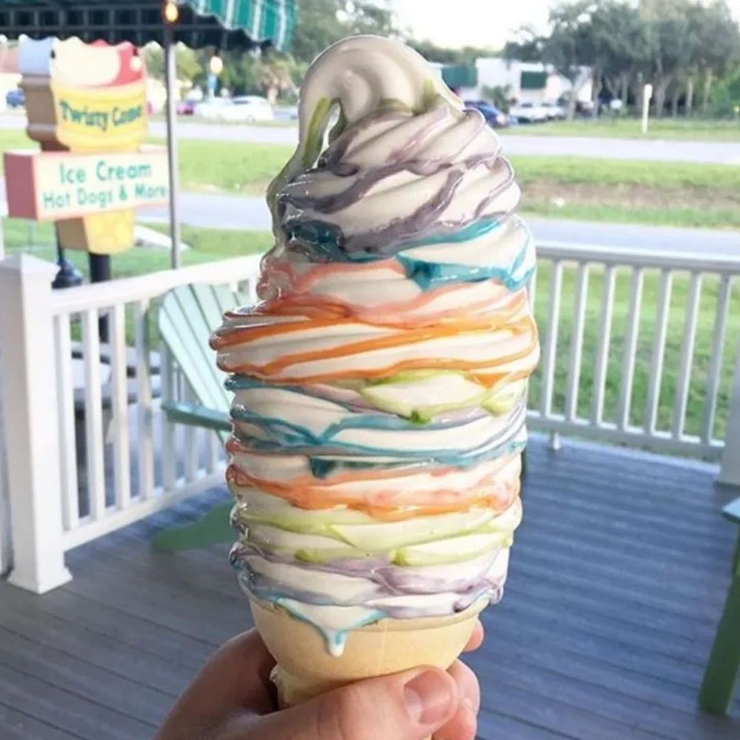 TwistyConeFL's tweet photo. Summer isn't complete without a Twisty Cone in hand. #PalmBaySoftServe #SugarFreeDessert #40Flavors #SoftServe https://t.co/vTzgmQGgb7