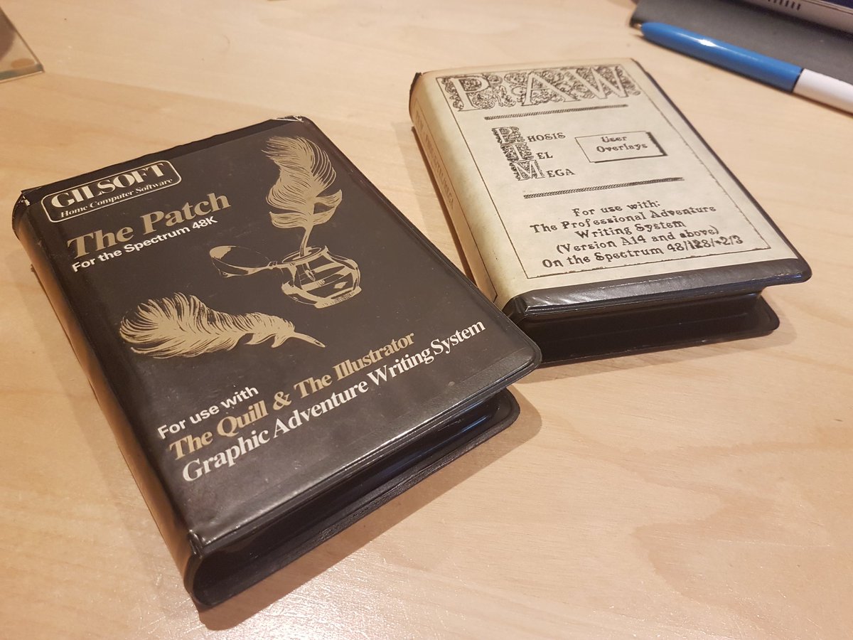 ZXadventurer's tweet photo. I don't really buy or collect old games, but very pleased to have picked up a few ZX Spectrum utilities that will still be of use to me today... #textadventures #gilsoft https://t.co/vPoGTGPjl5