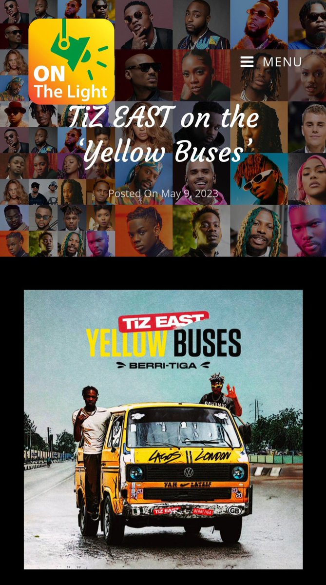on_thelight_'s tweet photo. #YellowBuses by @TiZ_east ft Berri Tiga is still doing the rounds. 

Jump on all the way through Lagos and click the link 😁 
https://t.co/WucK4FzD7Z https://t.co/GNYthp4V9i
