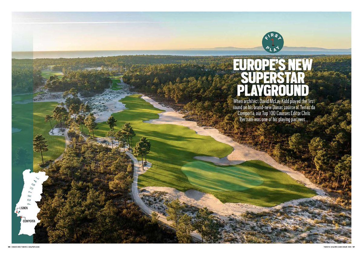CJ_Bertram's tweet photo. In February I was privileged to play the first-ever round on Terras da Comporta's Dunas course with @DavidMcLayKidd &amp; @conorWalsh11. 
My take on it is in the new issue of Today's Golfer &amp; the opening spread is below. 
The full article, though, is here... https://t.co/CLrJ7gZTDY https://t.co/5j4ba4B2F6